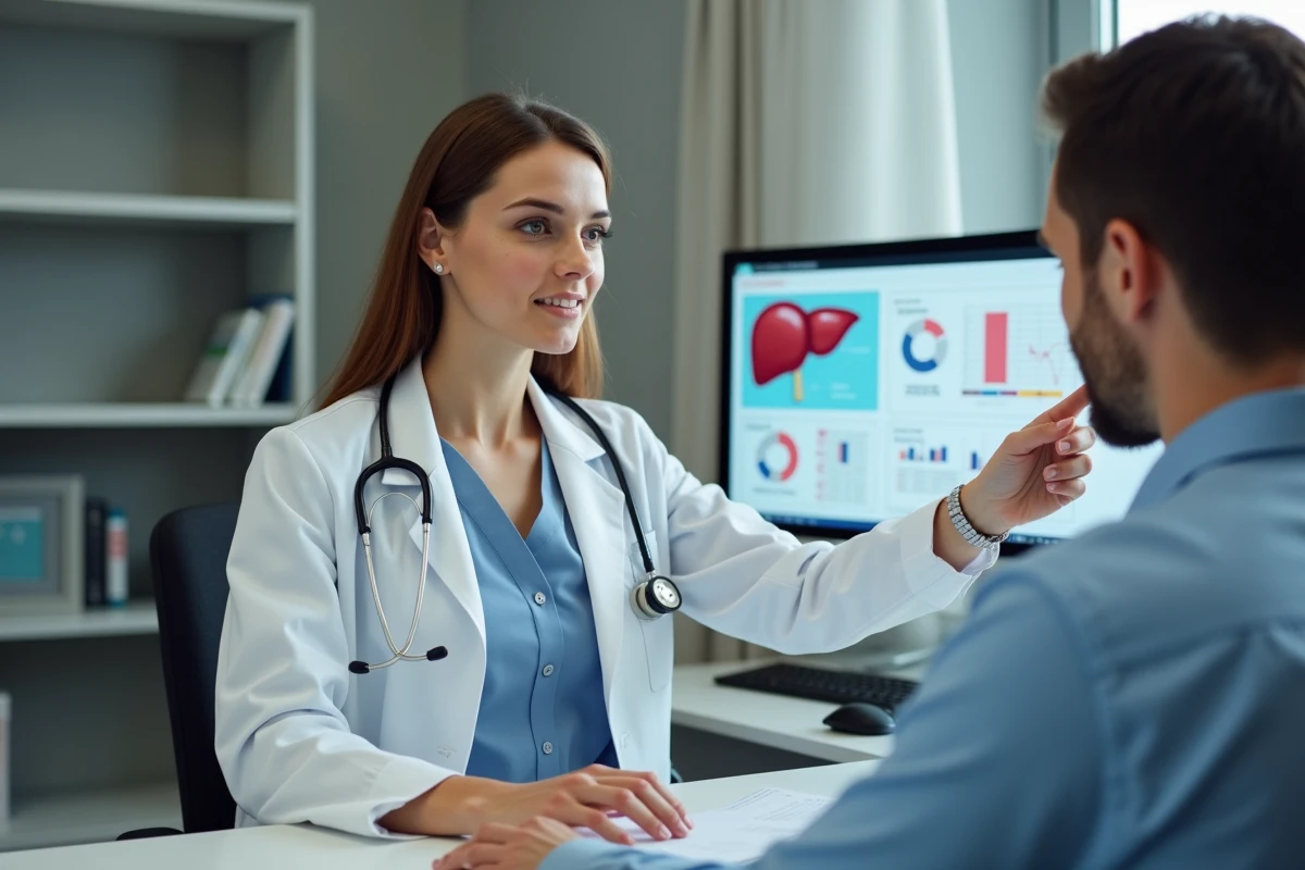 Médecin explique les résultats de laboratoire à un patient