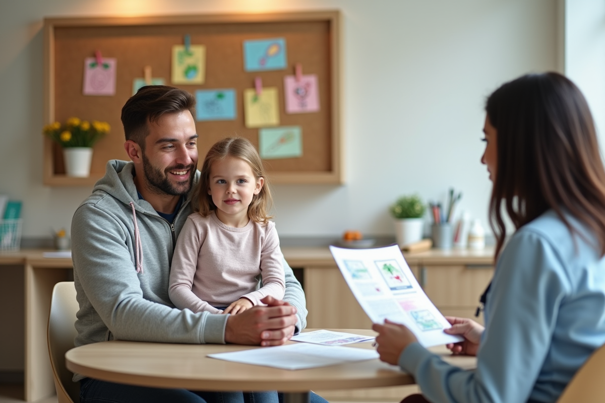 Père et fille lors d