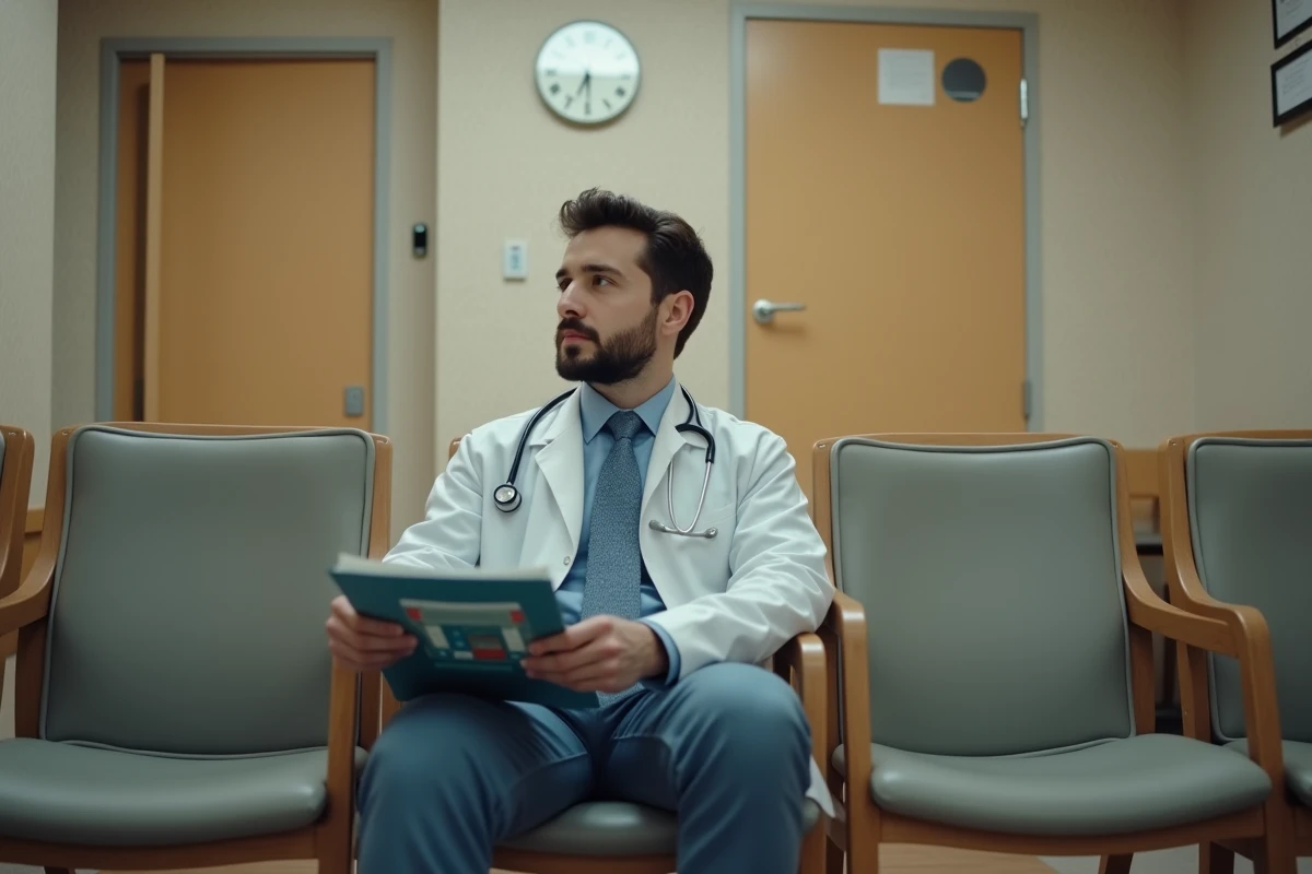 Jeune homme dans la salle d